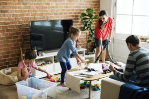 family does chores together