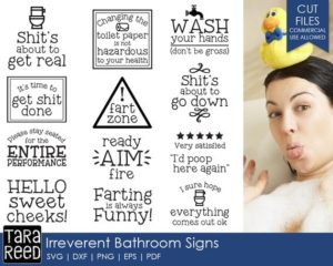 Irreverent Bathroom Signs