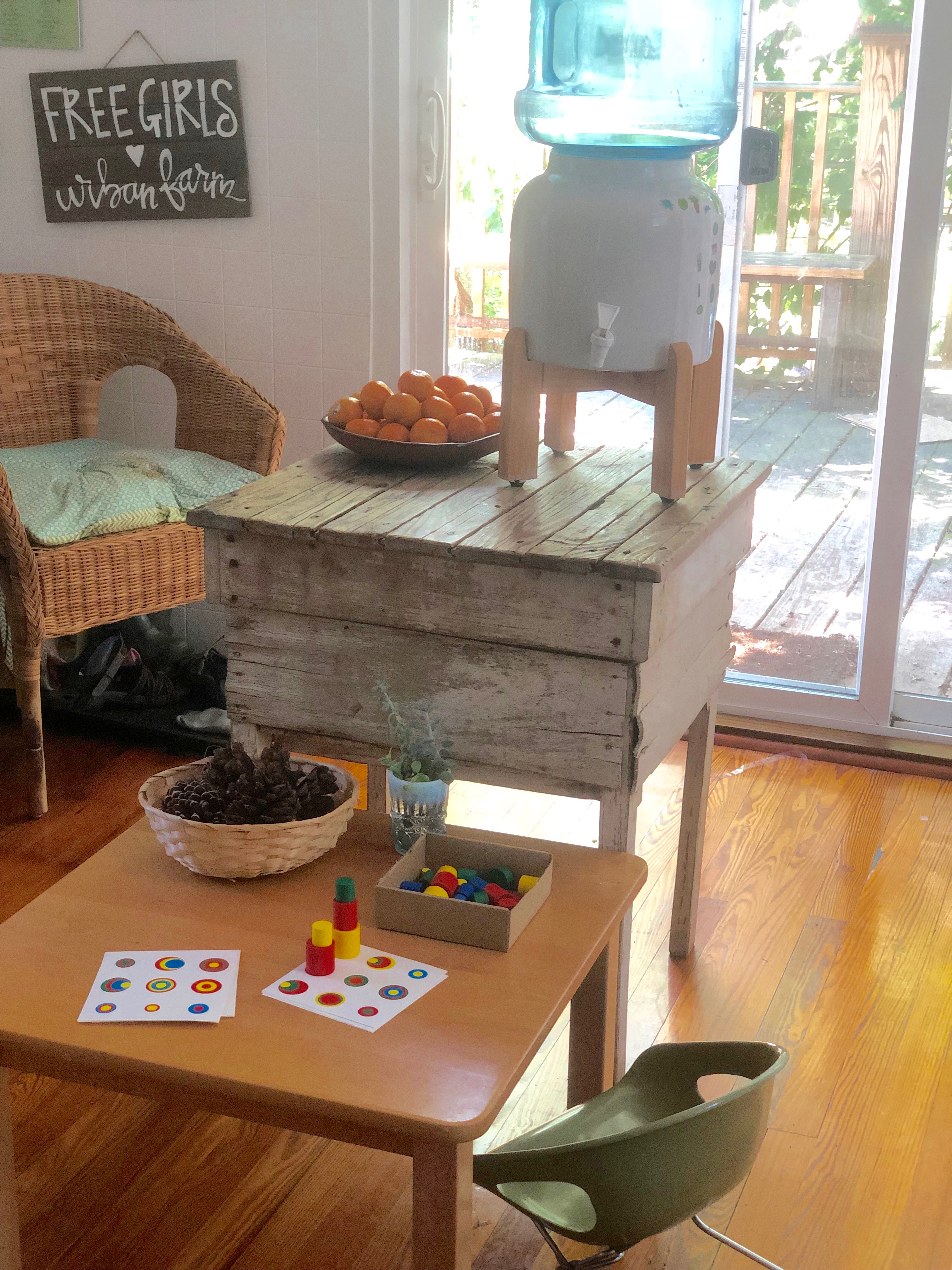 Montessori kitchen table