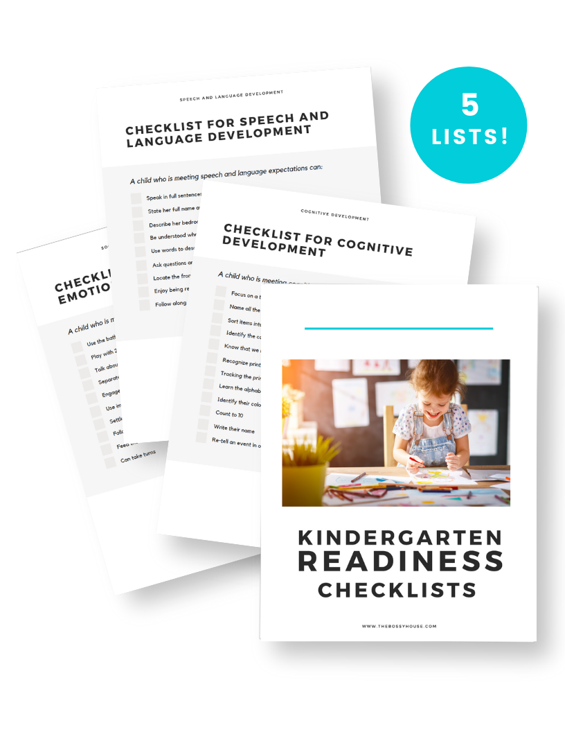 Kindergarten readiness checklist