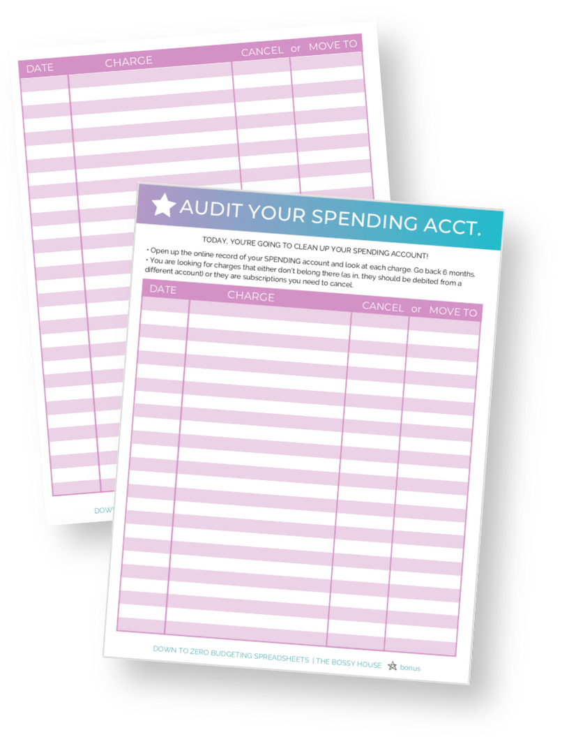 templates to audit your bank account
