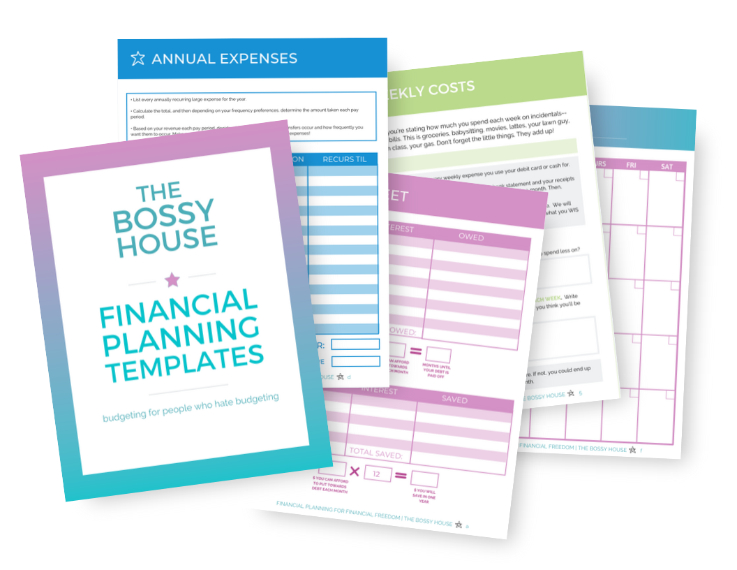 The Bossy House Financial Planning Templates