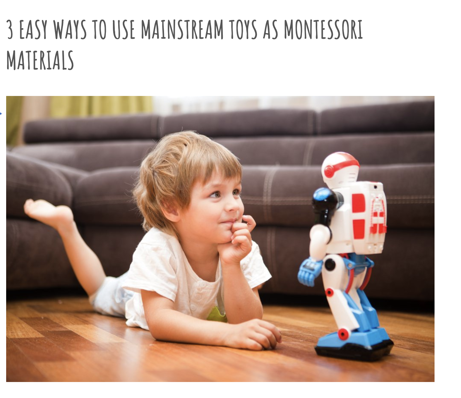 how to use mainstream toys as Montessori materials