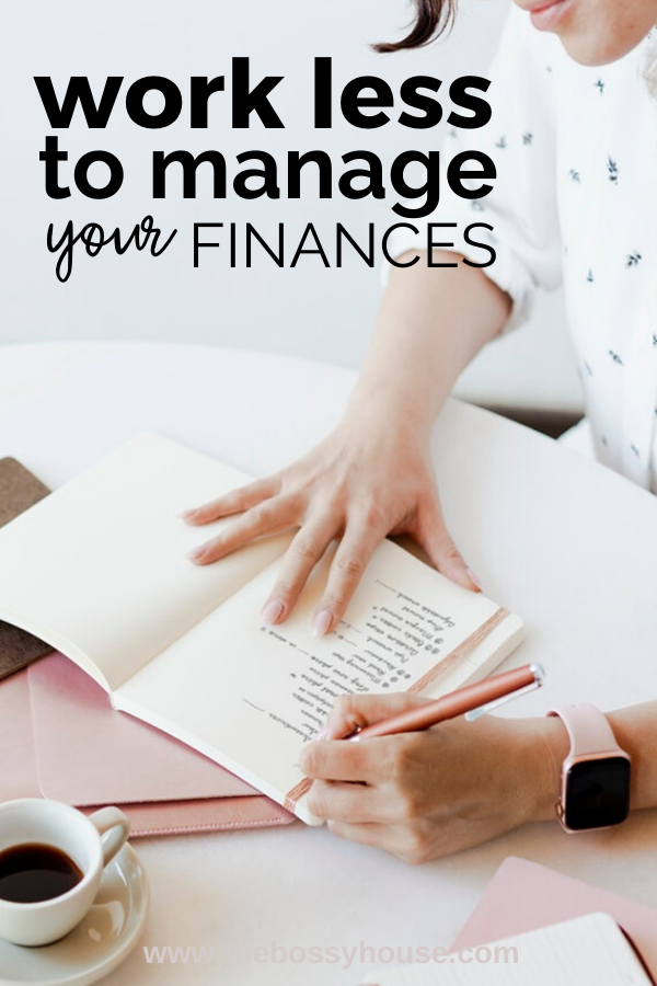 work less to manage your money woman managing her finances